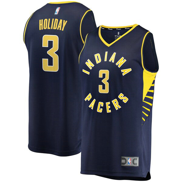 Maillot nba Indiana Pacers Icon Edition Homme Aaron Holiday 3 Bleu marin